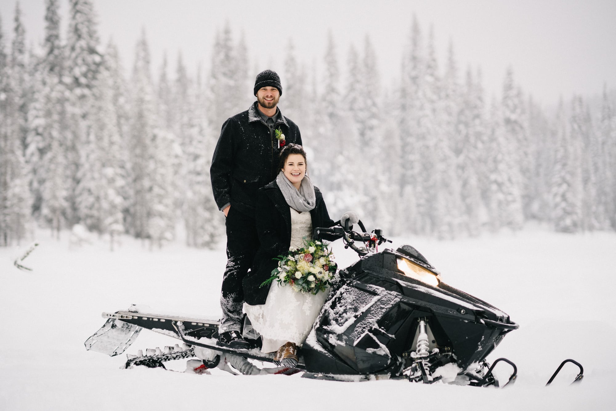 Small Elk Lake Resort Winter Wedding Bend Oregon 