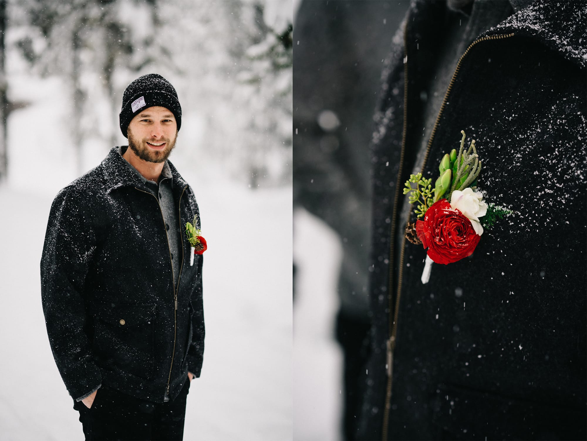 Small Elk Lake Resort Winter Wedding Bend Oregon 