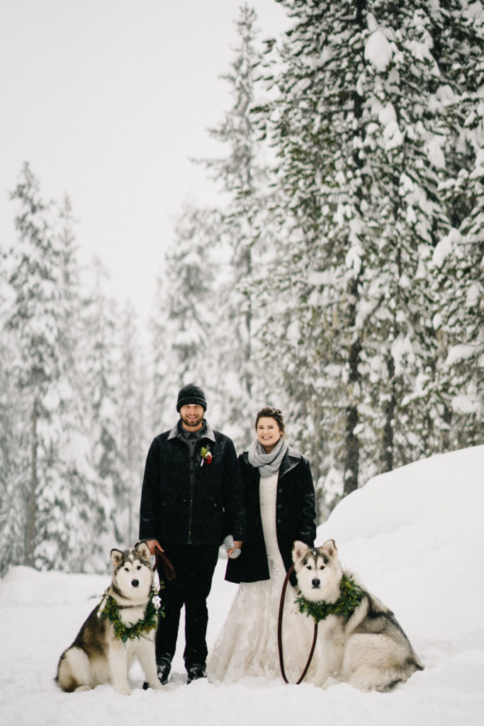 Small Elk Lake Resort Winter Wedding Bend Oregon 