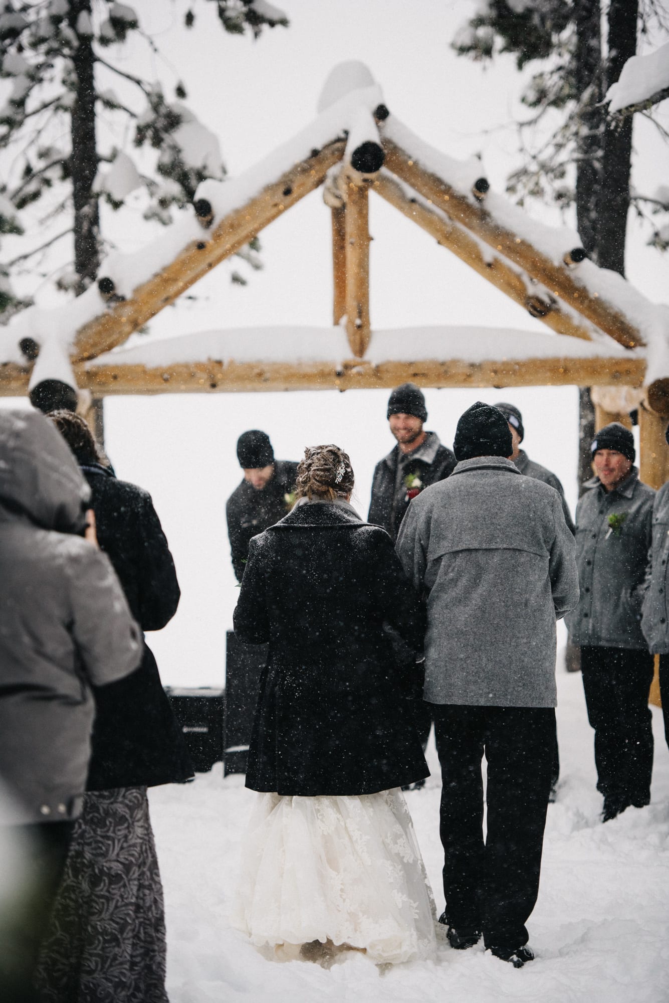 Small Elk Lake Resort Winter Wedding Bend Oregon