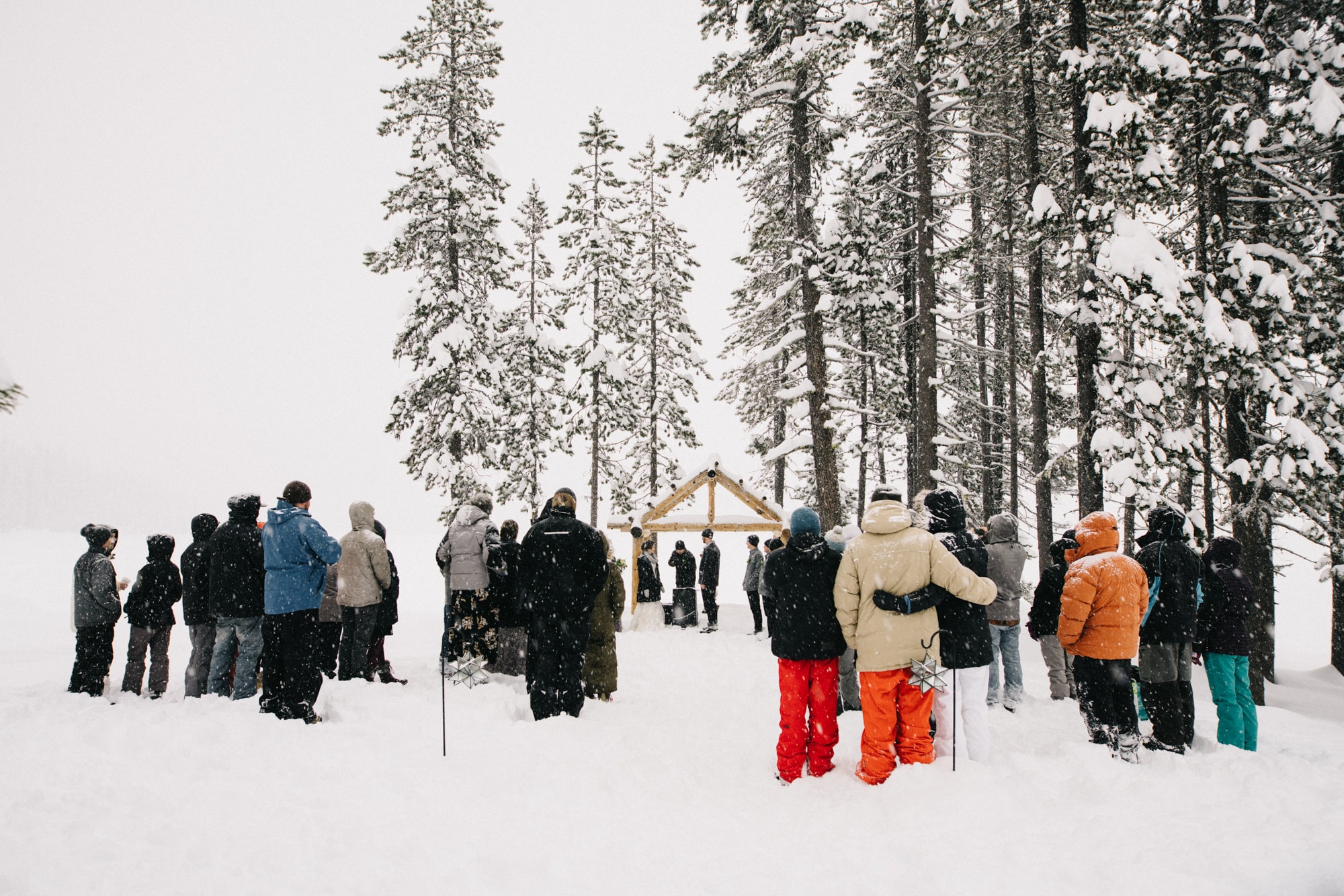 Small Elk Lake Resort Winter Wedding Bend Oregon 