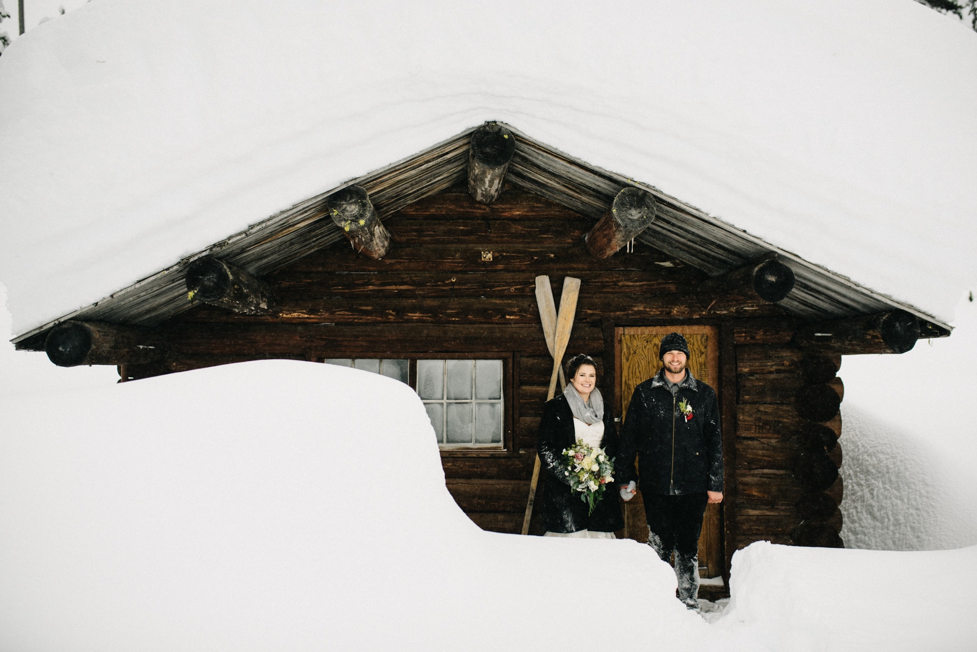 Small Elk Lake Resort Winter Wedding Bend Oregon