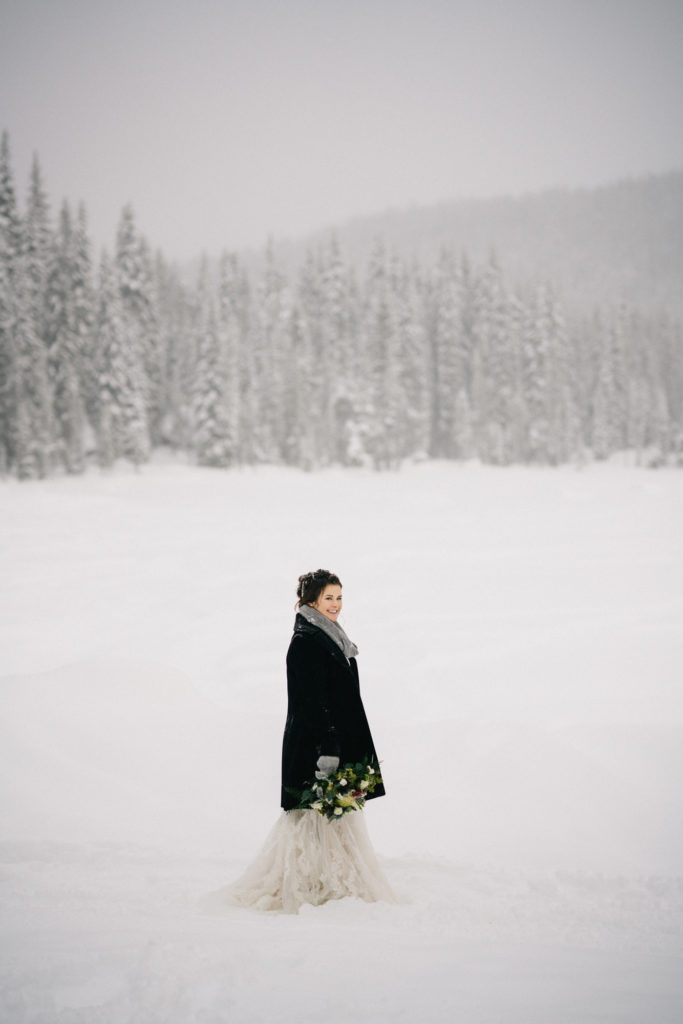 Small Elk Lake Resort Winter Wedding Bend Oregon 