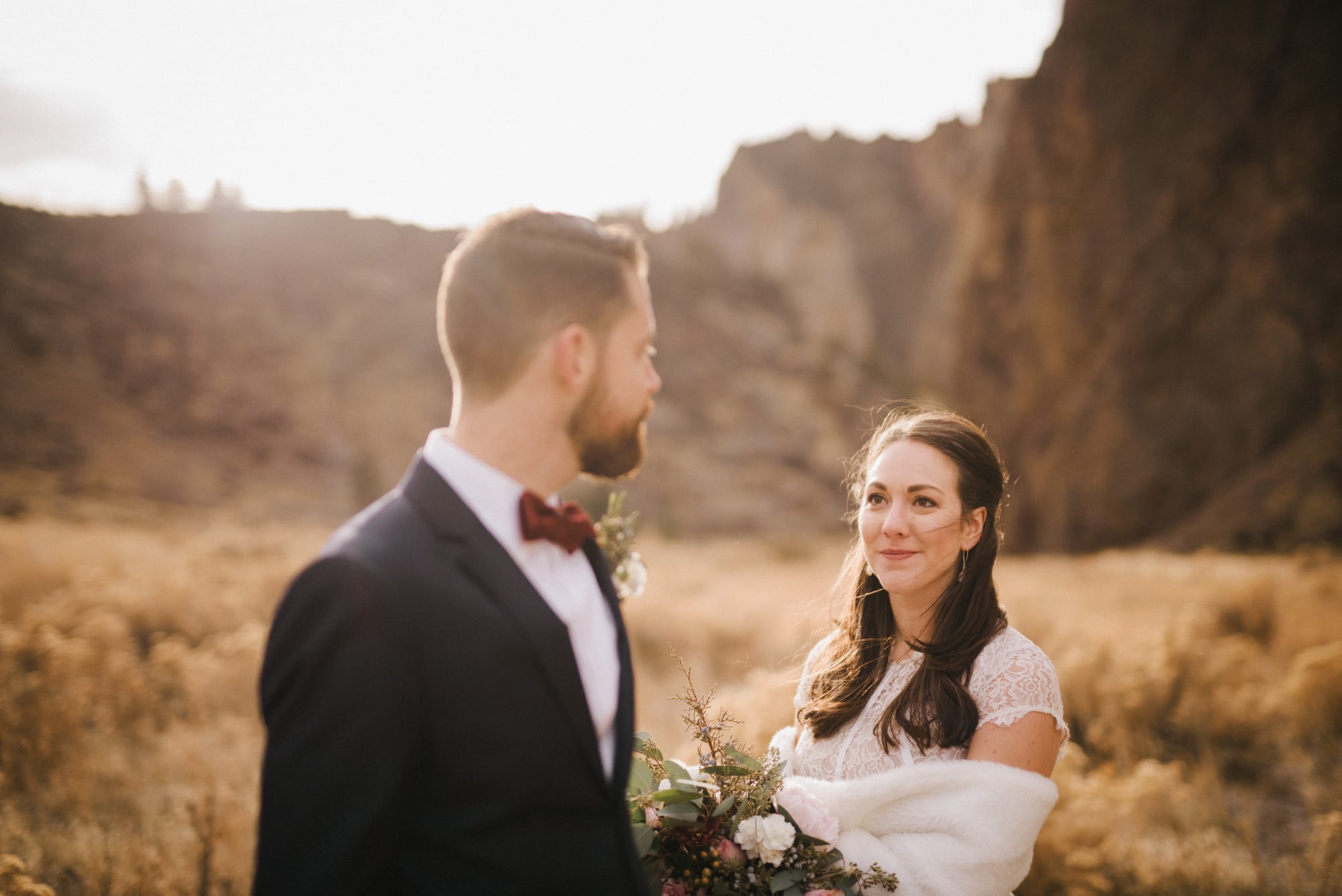 Smith Rock Elopement Photos Ceremony Location