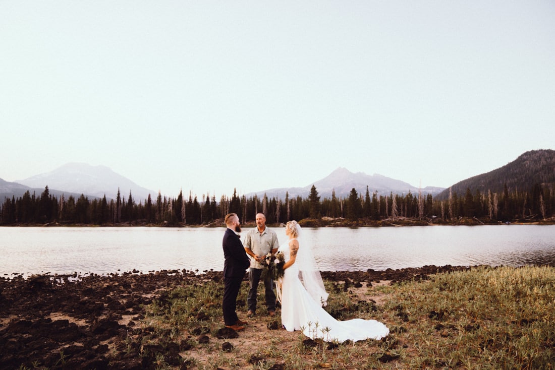 Bend Elopement Sparks Lake Oregon