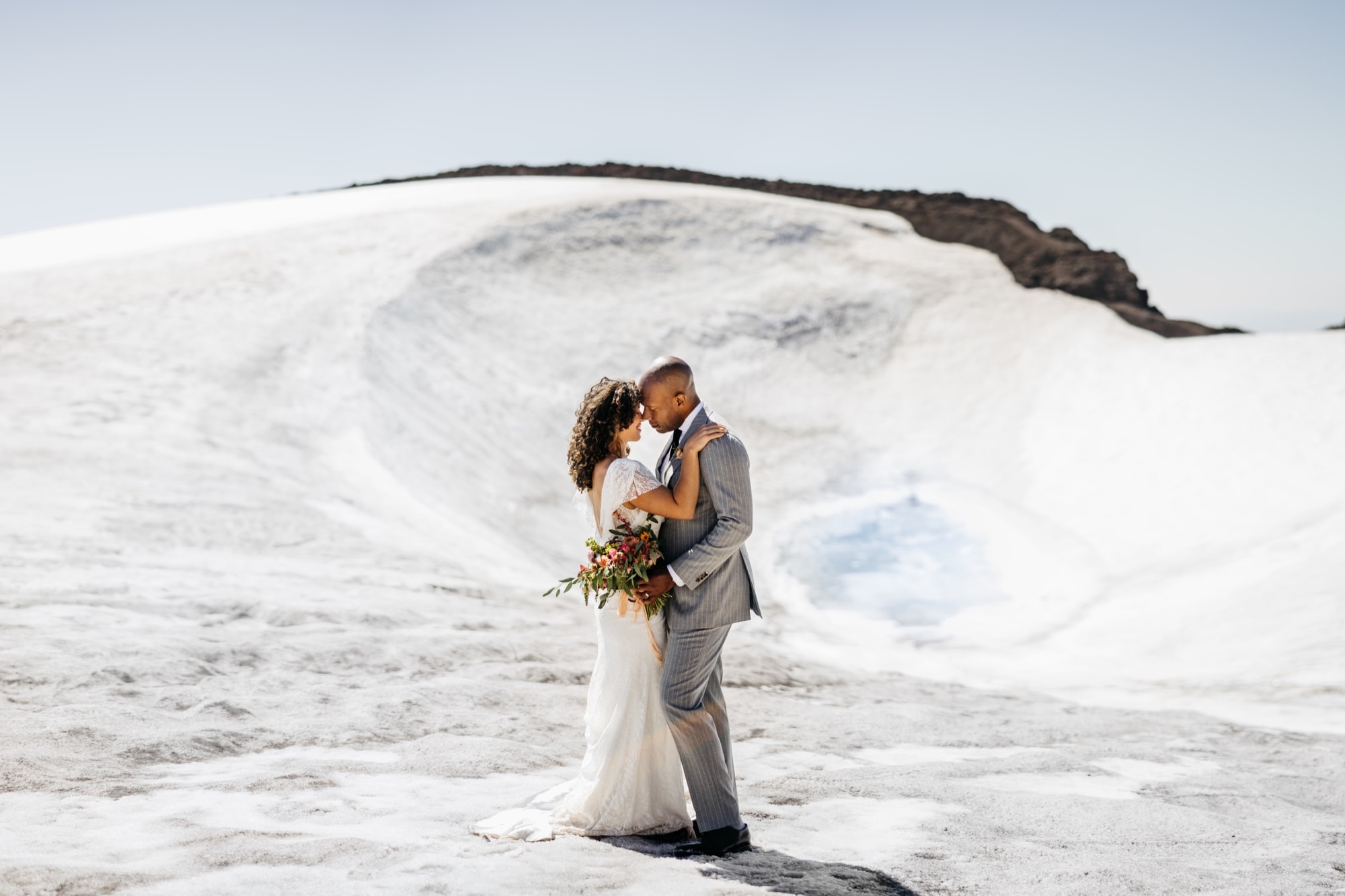 South Sister Oregon Elopement Glacier portraits