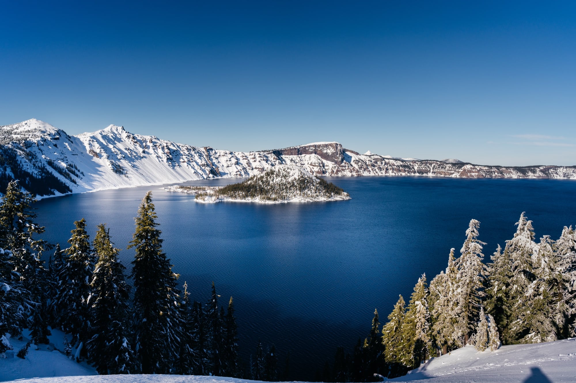 Crater Lake Winter Photo